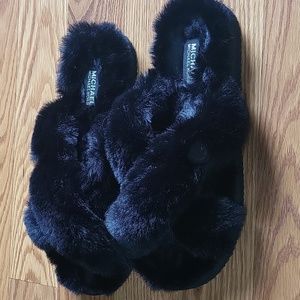 Michael Kors black slippers size 9
